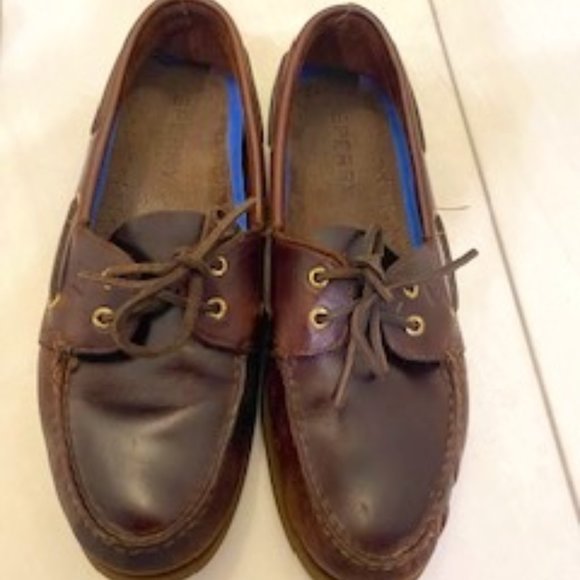 Clear Out- VGUC Sperry Leeward 2-Eye Yacht Club Boat Shoe size 12 in Amaretto - Picture 2 of 15